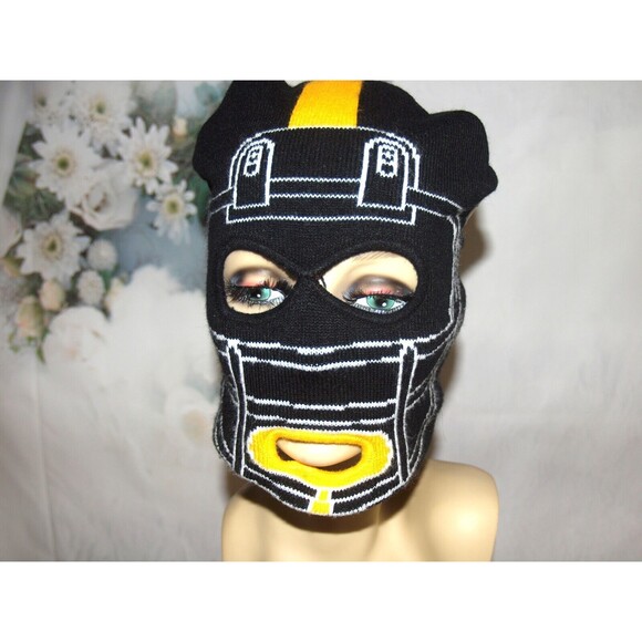 Pittsburgh Steelers Ski Mask Youth Fan Mask Warm Unique Helmet Knit Hat NFL - Picture 1 of 5